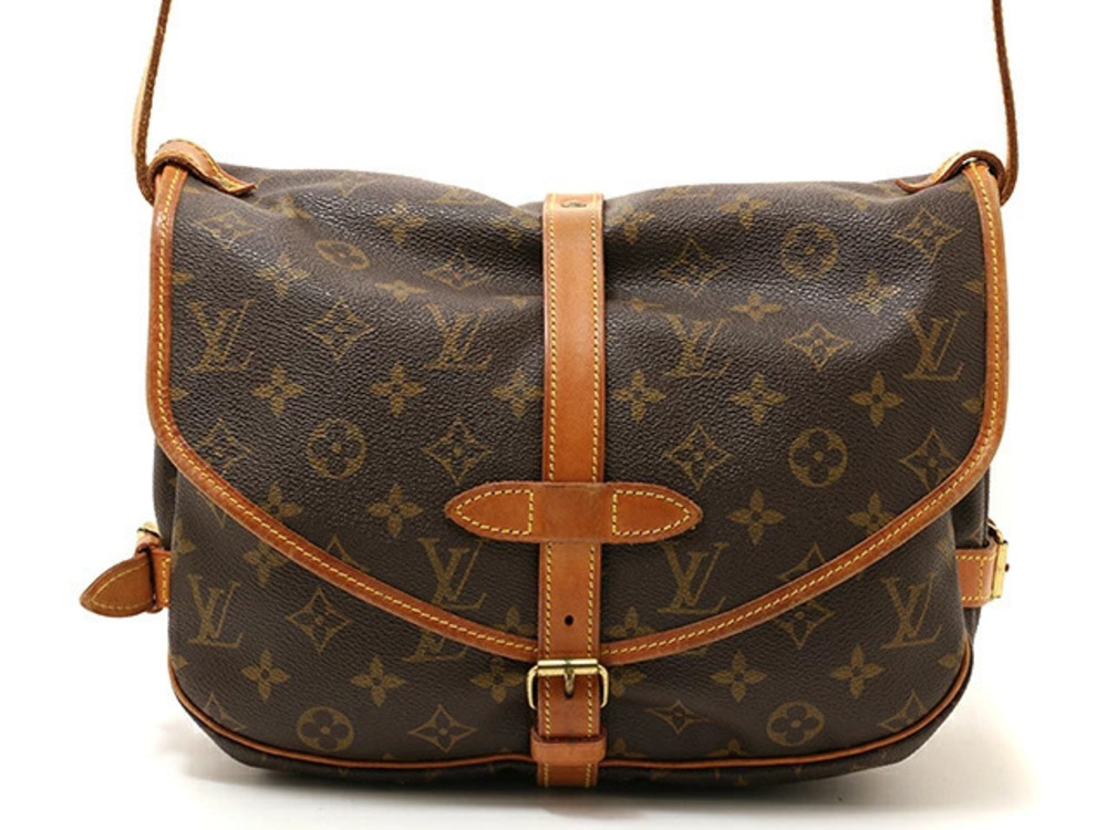 Louis Vuitton Saumur Shoulder Bag Monogram Brown